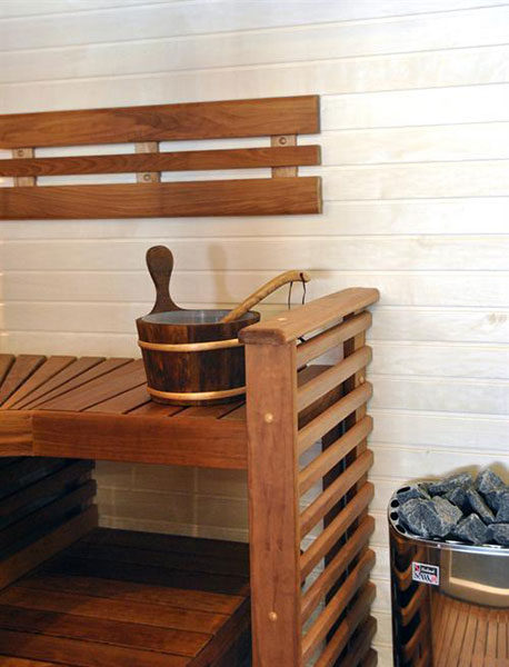 Armstöd bastu Bastuinredning