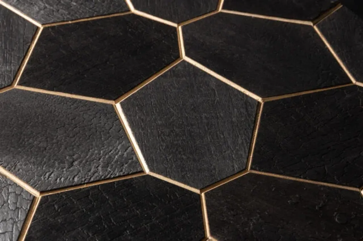 Väggpanel Hexagon Abachi Yakisugi Standard