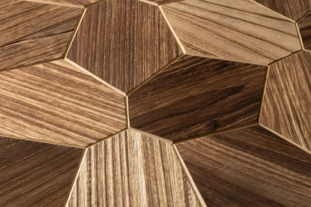 Väggpanel Hexagon Abachi Yakisugi Brushed
